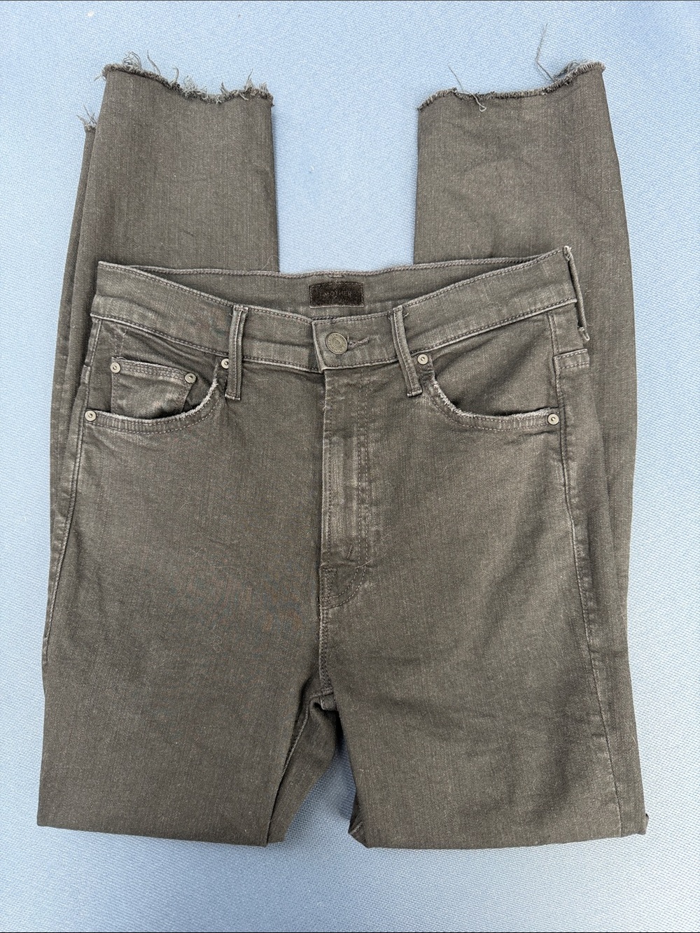 MOTHER Women's Cropped Ankle Jeans - Washed Black